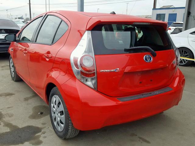 JTDKDTB34E1563026 - 2014 TOYOTA PRIUS C RED photo 3