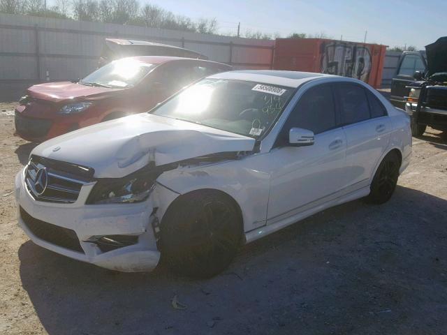 WDDGF4HB1ER314954 - 2014 MERCEDES-BENZ C 250 WHITE photo 2