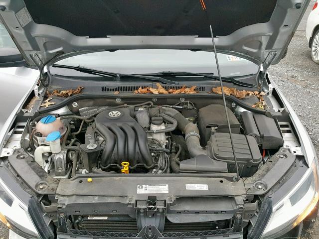 3VW2K7AJ5EM331967 - 2014 VOLKSWAGEN JETTA BASE Արծաթագույն լուսանկար 7