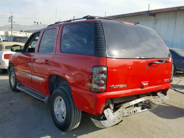 1GKEC13T72R251898 - 2002 GMC YUKON RED photo 3