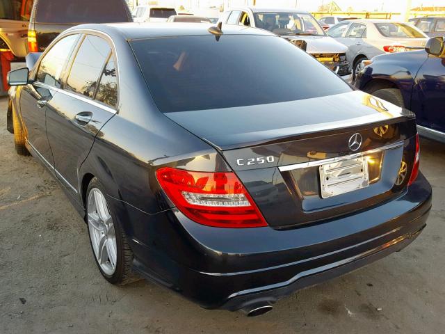 WDDGF4HB1DR254642 - 2013 MERCEDES-BENZ C 250 GRAY photo 3