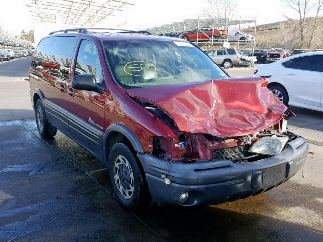 1GMDX03E8YD127647 - 2000 PONTIAC MONTANA RED photo 1