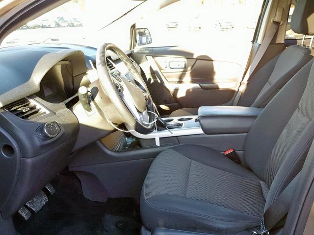 2FMDK3JC1EBB35124 - 2014 FORD EDGE SEL GRAY photo 5