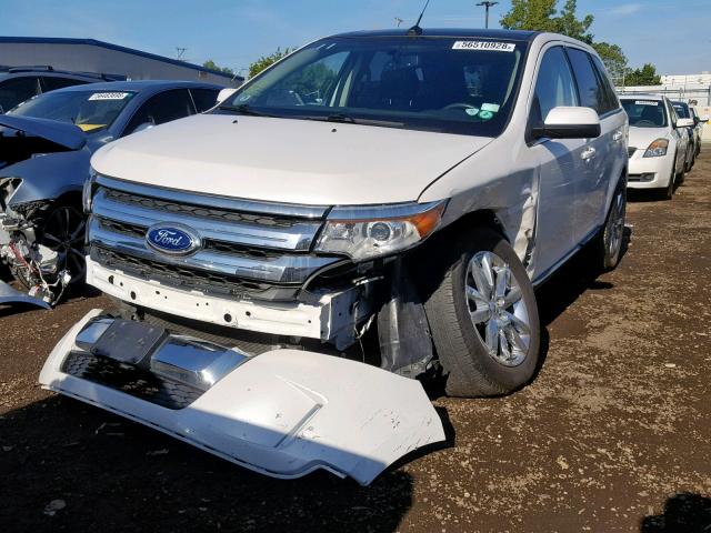 2FMDK3KC8DBA86923 - 2013 FORD EDGE LIMIT WHITE photo 2