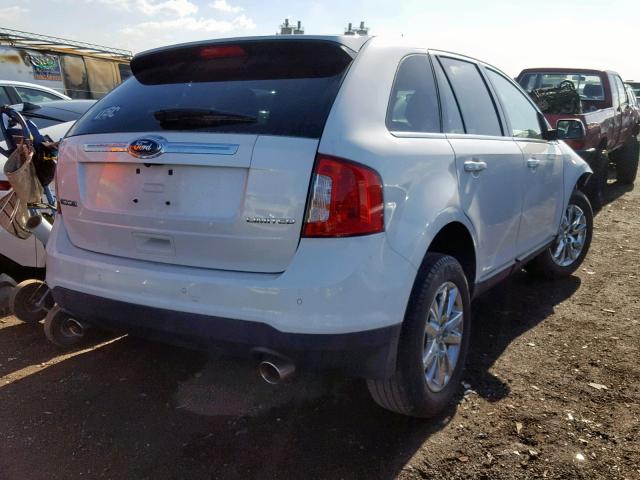 2FMDK3KC8DBA86923 - 2013 FORD EDGE LIMIT WHITE photo 4