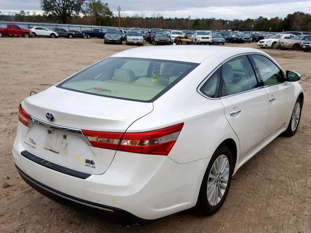 4T1BD1EB5DU016489 - 2013 TOYOTA AVALON HYB WHITE photo 4