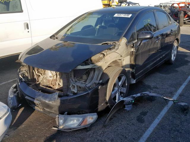 2HGFA16609H312466 - 2009 HONDA CIVIC BLACK photo 2