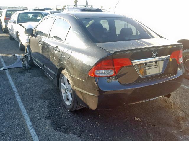 2HGFA16609H312466 - 2009 HONDA CIVIC BLACK photo 3