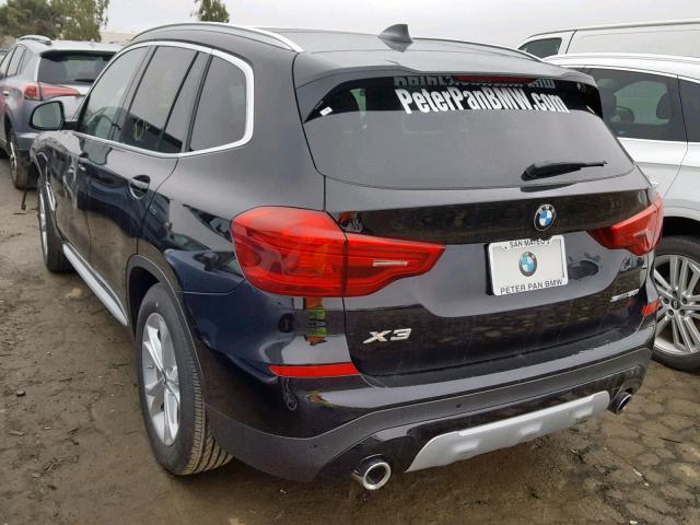 5UXTR7C55KLF26128 - 2019 BMW X3 SDRIVE3 BLACK photo 3