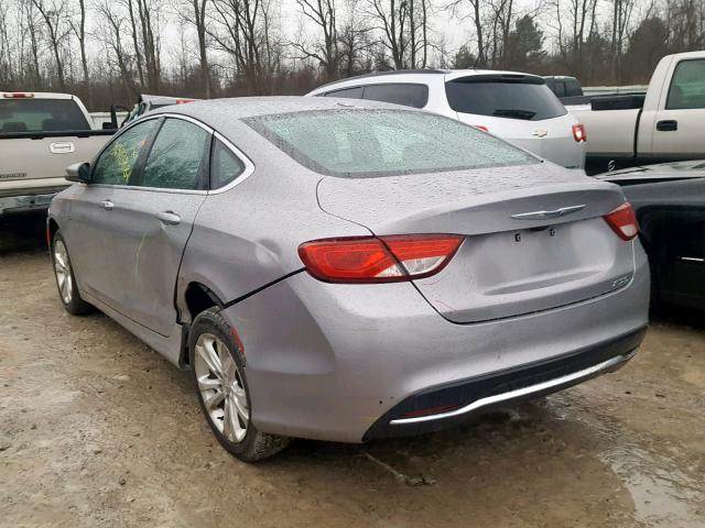 1C3CCCAB4FN745937 - 2015 CHRYSLER 200 LIMITE GRAY photo 3