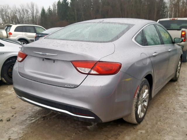 1C3CCCAB4FN745937 - 2015 CHRYSLER 200 LIMITE GRAY photo 4