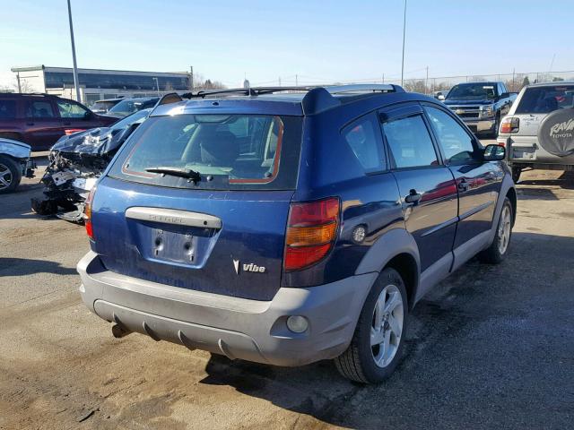 5Y2SL62843Z481568 - 2003 PONTIAC VIBE BLUE photo 4