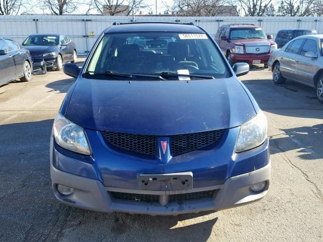 5Y2SL62843Z481568 - 2003 PONTIAC VIBE BLUE photo 9