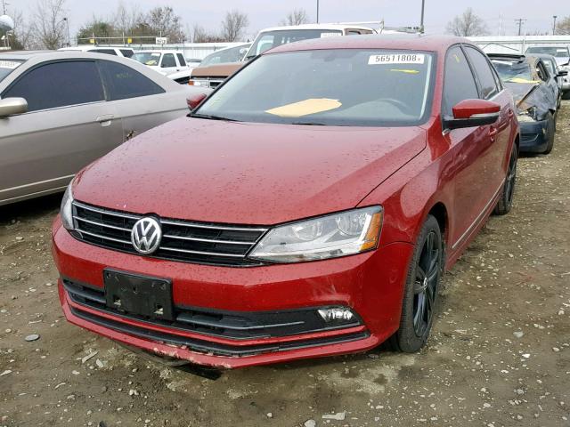 3VWL17AJ5HM395969 - 2017 VOLKSWAGEN JETTA SEL RED photo 2