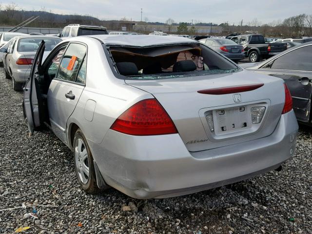 1HGCM56167A084376 - 2007 HONDA ACCORD VAL SILVER photo 3