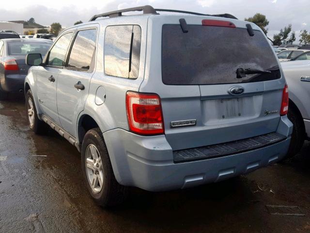 1FMCU493X9KA13440 - 2009 FORD ESCAPE HYB BLUE photo 3