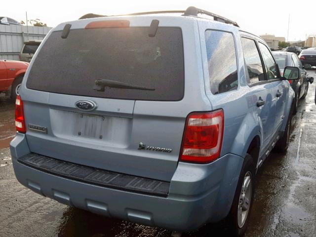 1FMCU493X9KA13440 - 2009 FORD ESCAPE HYB BLUE photo 4