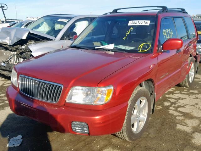 JF1SF656X2H753195 - 2002 SUBARU FORESTER S RED photo 2