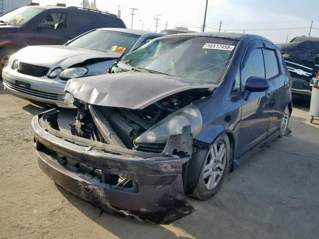 JHMGD37638S009093 - 2008 HONDA FIT SPORT BLUE photo 2