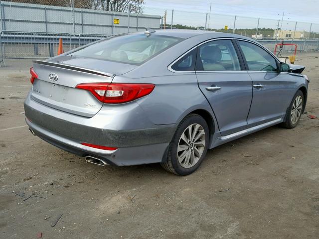 5NPE34AF9FH057848 - 2015 HYUNDAI SONATA SPO BLUE photo 4