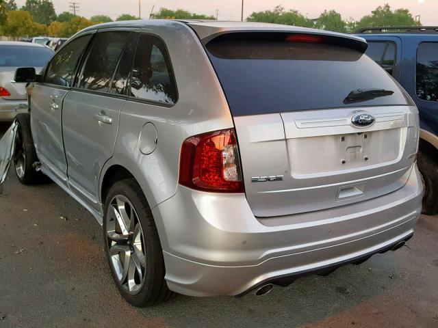 2FMDK3AK7EBA62588 - 2014 FORD EDGE SPORT SILVER photo 3