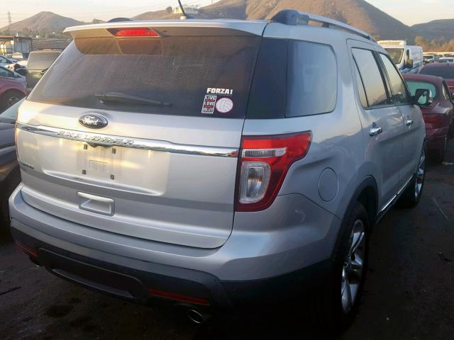 1FM5K7F81EGB90679 - 2014 FORD EXPLORER L SILVER photo 4