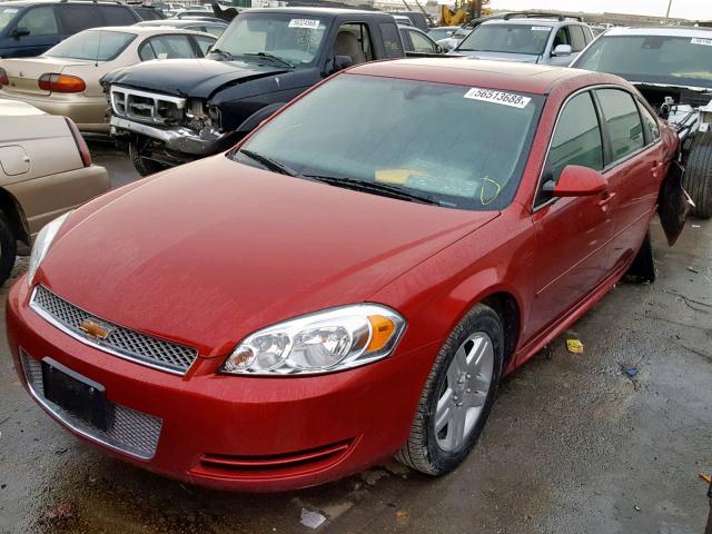 2G1WB5E31E1166259 - 2014 CHEVROLET IMPALA LIM RED photo 2