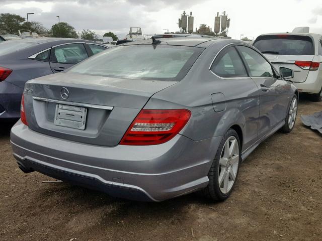 WDDGJ4HBXCF796336 - 2012 MERCEDES-BENZ C 250 GRAY photo 4