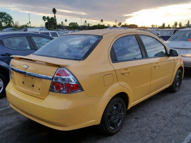 KL1TD56658B069574 - 2008 CHEVROLET AVEO BASE ყვითელი ფოტო 4