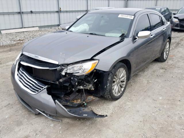 1C3CCBCB0CN175891 - 2012 CHRYSLER 200 LIMITE GRAY photo 2