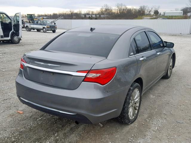 1C3CCBCB0CN175891 - 2012 CHRYSLER 200 LIMITE GRAY photo 4