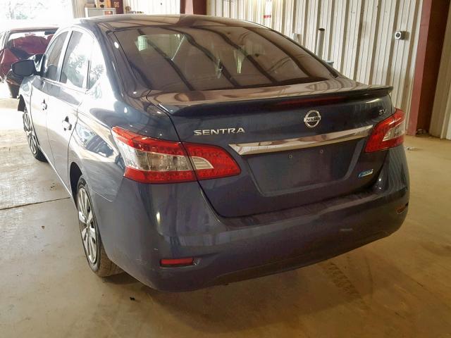 3N1AB7AP4EY209566 - 2014 NISSAN SENTRA S BLUE photo 3