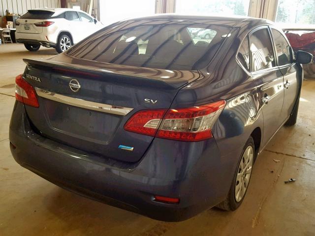 3N1AB7AP4EY209566 - 2014 NISSAN SENTRA S BLUE photo 4