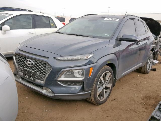 KM8K3CA52JU091080 - 2018 HYUNDAI KONA LIMIT BLUE photo 2