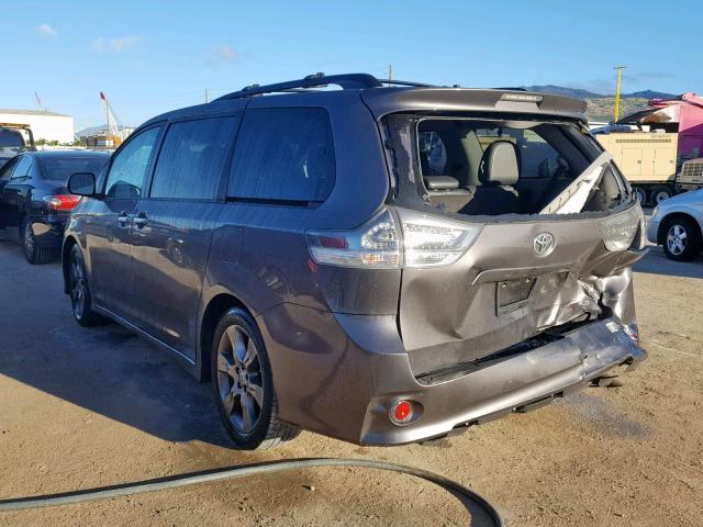 5TDXK3DCXES518863 - 2014 TOYOTA SIENNA SPO GRAY photo 3