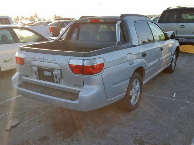 4S4BT62C557101426 - 2005 SUBARU BAJA SPORT SILVER photo 4