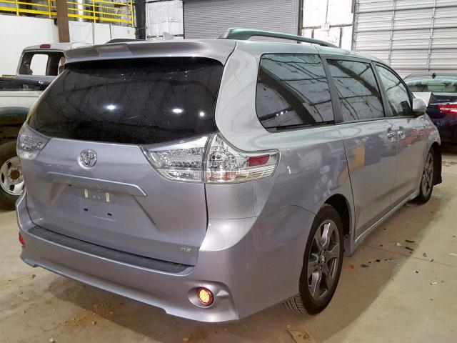 5TDXZ3DC3JS910105 - 2018 TOYOTA SIENNA SE GRAY photo 4