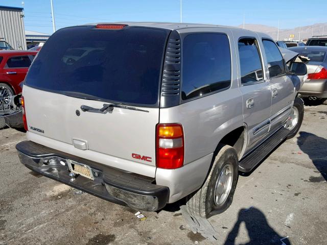 1GKEC13V04J310180 - 2004 GMC YUKON SILVER photo 4