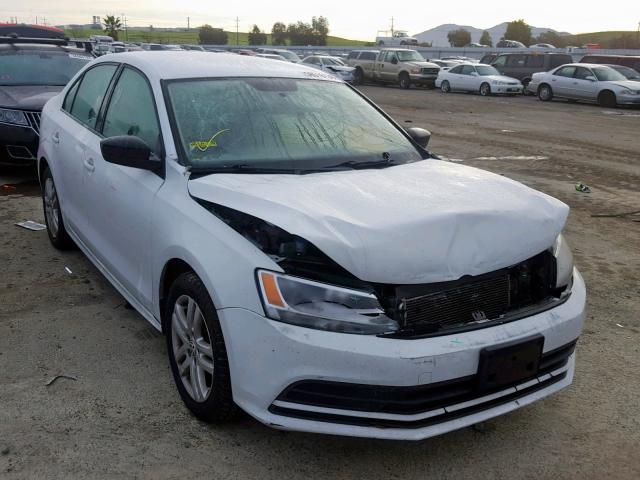 3VW2K7AJ7FM2 - 2015 VOLKSWAGEN JETTA BASE WHITE photo 1