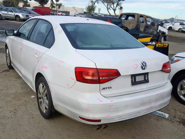 3VW2K7AJ7FM2 - 2015 VOLKSWAGEN JETTA BASE WHITE photo 3