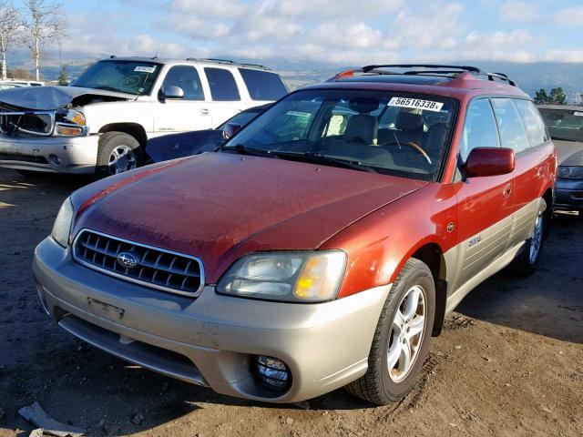 4S3BH806047610367 - 2004 SUBARU LEGACY OUT MAROON photo 2