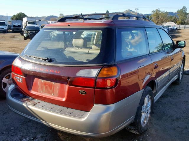 4S3BH806047610367 - 2004 SUBARU LEGACY OUT MAROON photo 4