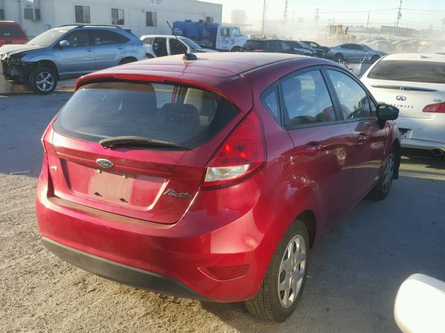 3FADP4EJ7CM118401 - 2012 FORD FIESTA SE RED photo 4