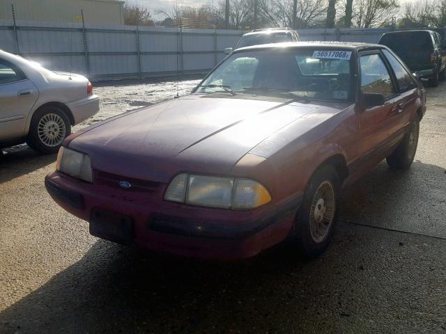 1FABP41A3KF247103 - 1989 FORD MUSTANG LX RED photo 2