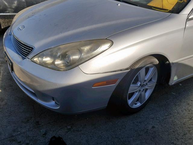 JTHBA30G255134005 - 2005 LEXUS ES 330 SILVER photo 9