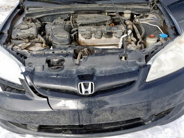 1HGES16455L003029 - 2005 HONDA CIVIC DX BLACK photo 7