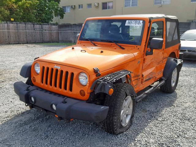 1C4AJWAG7CL193203 - 2012 JEEP WRANGLER S ORANGE photo 2