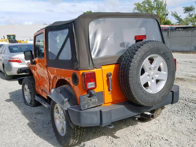 1C4AJWAG7CL193203 - 2012 JEEP WRANGLER S ORANGE photo 3