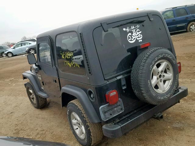 1J4FA39S42P776665 - 2002 JEEP WRANGLER / BLACK photo 3