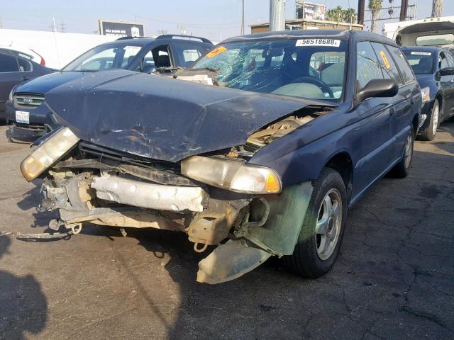 4S3BK4358T7932511 - 1996 SUBARU LEGACY L BLUE photo 2